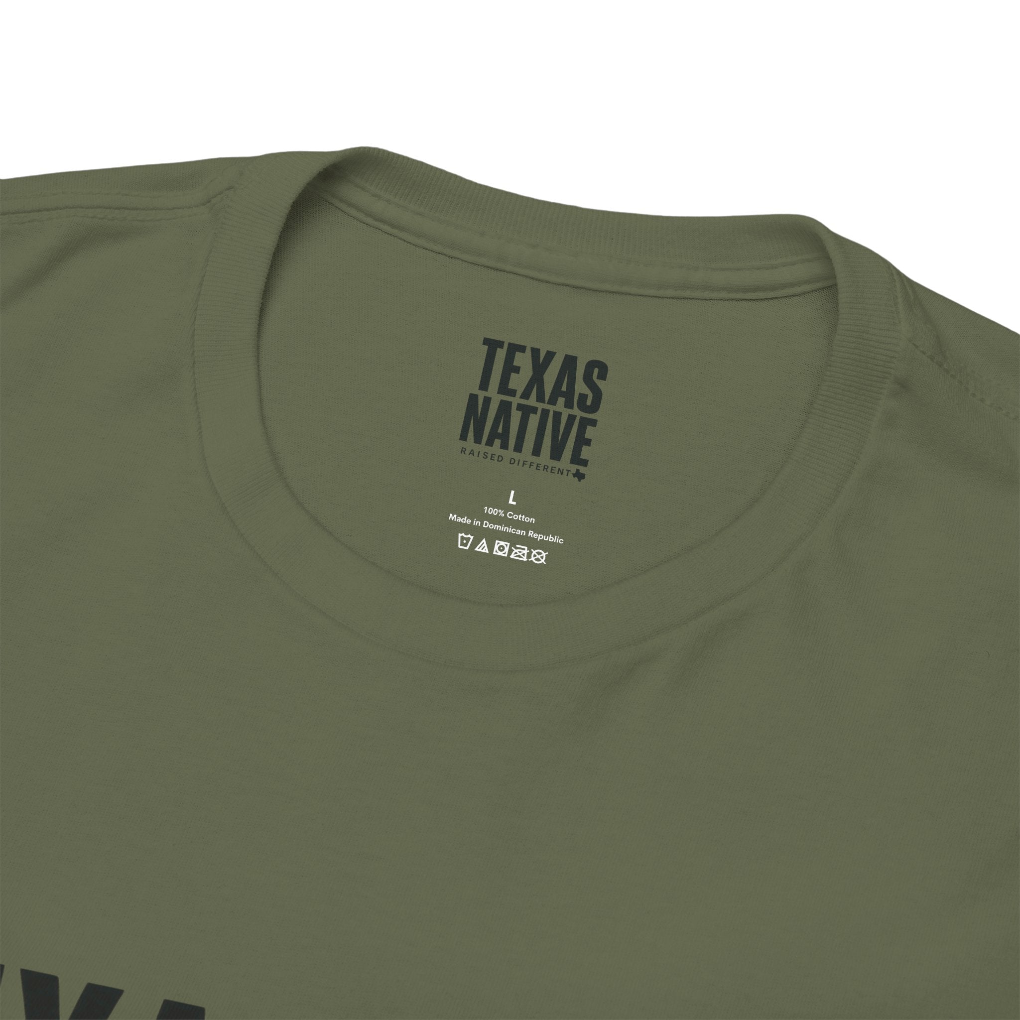 Texas Native T‑Shirt — Raised Different Olive Graphic Tee
