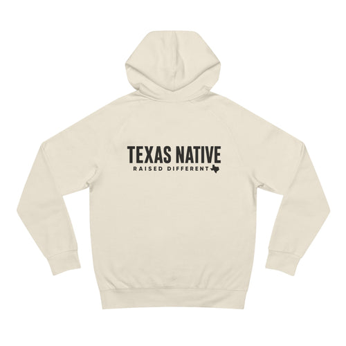 Texas Native Hoodie — "Raised Different" Pullover for Texans