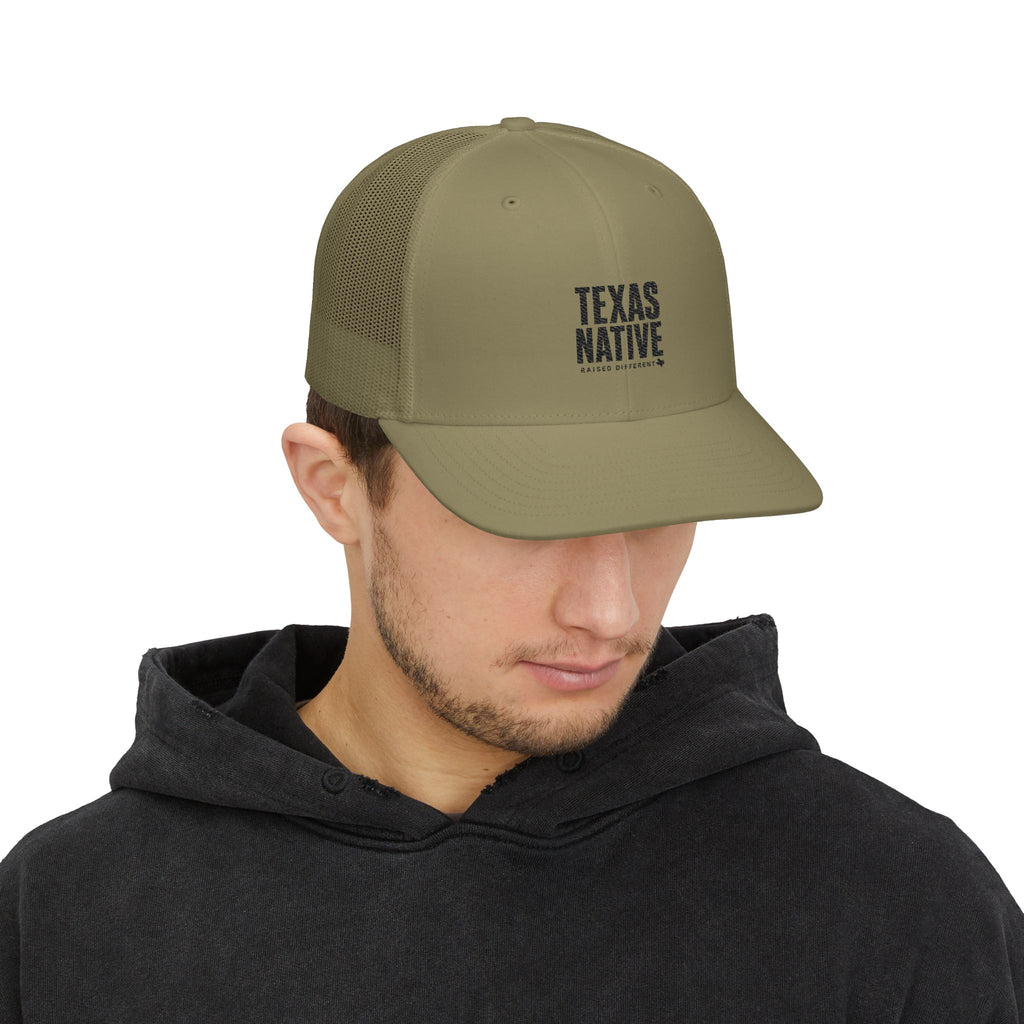Texas Native Snapback Trucker Cap — Distressed Logo Mesh Hat for Outdoor & Everyday Wear